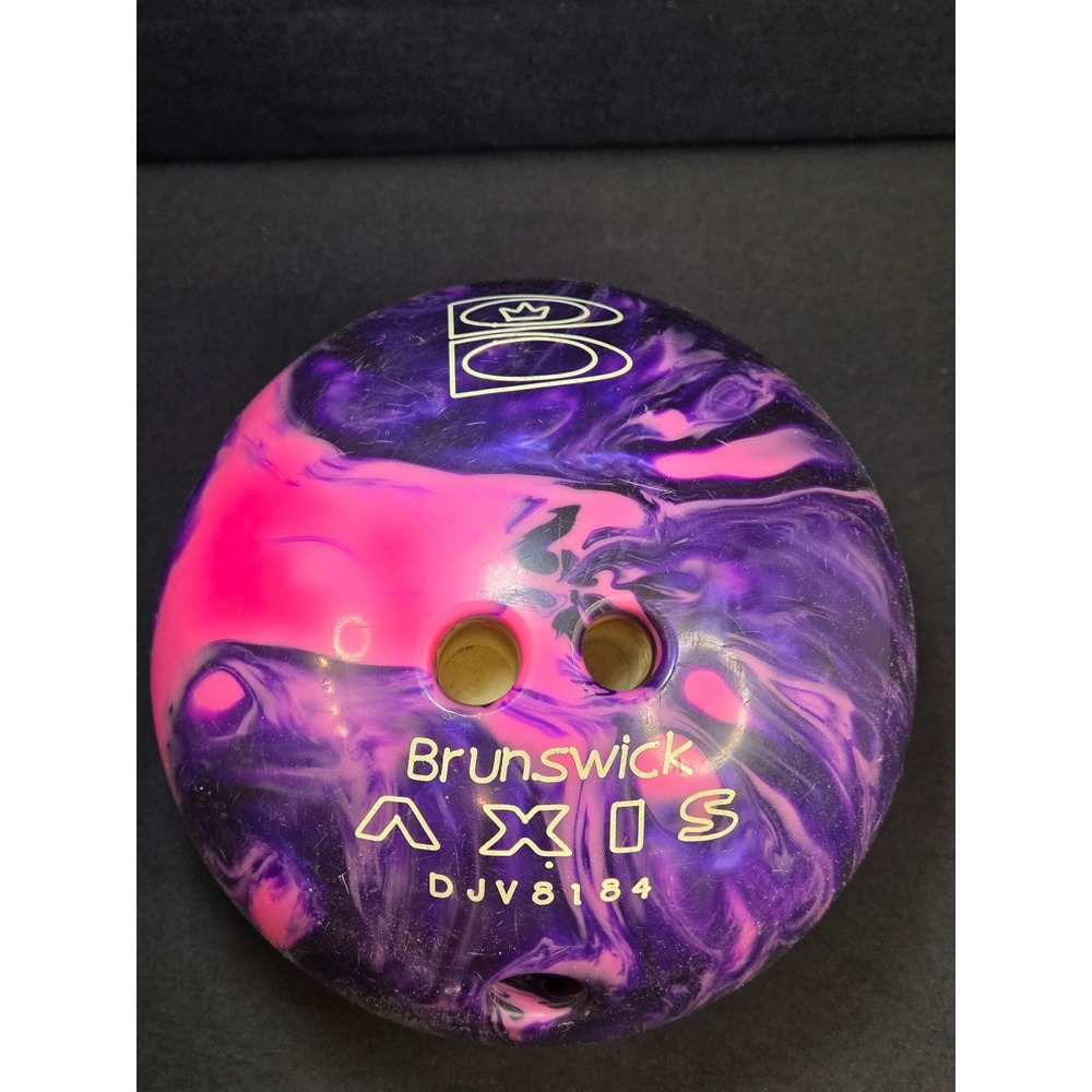 Brunswick Axis 8LB Bowling Ball Purple Pink Swirl‎ DJV8184 Pre-Drilled